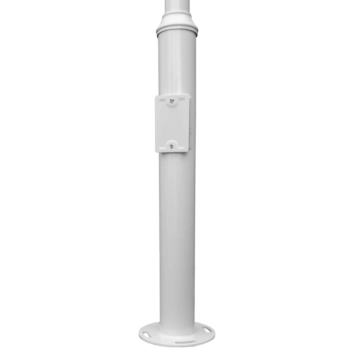 3.5m White Camera Mast, Galvanized Steel Lightning Rod - Perfect for Outdoor Security Cameras, Surveillance Systems & Weather Monitoring