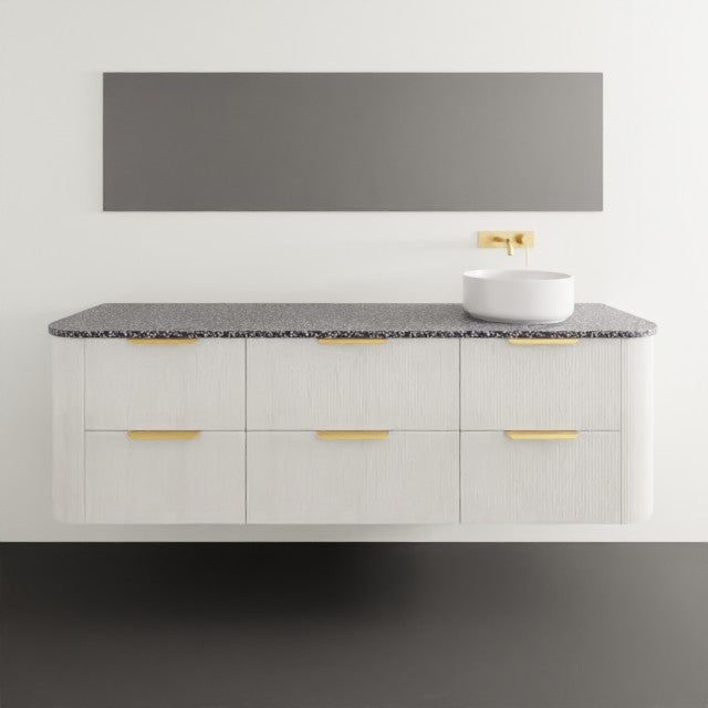 ADP Thirroul Wall Mounted Bathroom Vanity with Durasein Stone Top - Modern Space-Saving Design for Small Bathrooms & Powder Rooms