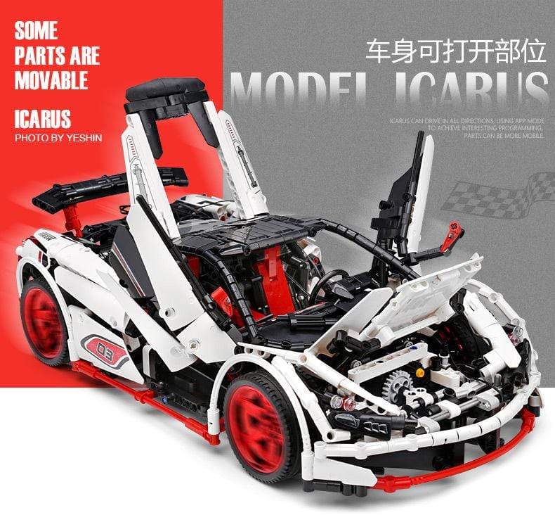 Mould King 13067 MOC 4562 ICARUS Supercar Building Blocks Set - 1:8 Scale Model Car Kit for Adults, Collectors & Hobbyists - Perfect for Home Display, Office Decor & Gift Giving