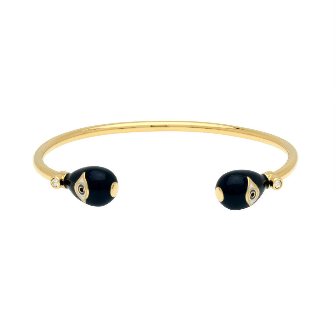 Evil Eye Bracelet for Women - Stainless Steel Adjustable Bangle for Protection & Good Luck - Perfect for Everyday Wear, Gifts & Spiritual Jewelry