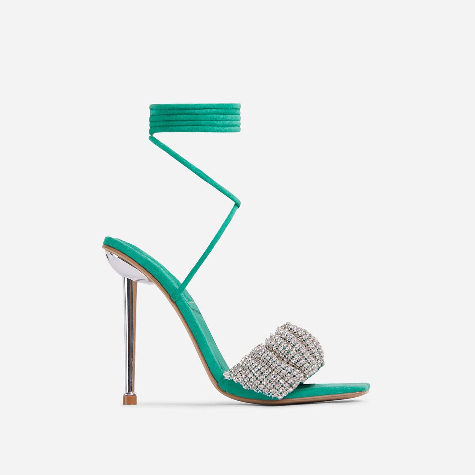 Elegant Rhinestone Strap High Heel Sandals for Women - Open Toe Summer Beach Wedding Party Shoes - Perfect for Weddings, Banquets, and Night Out Events