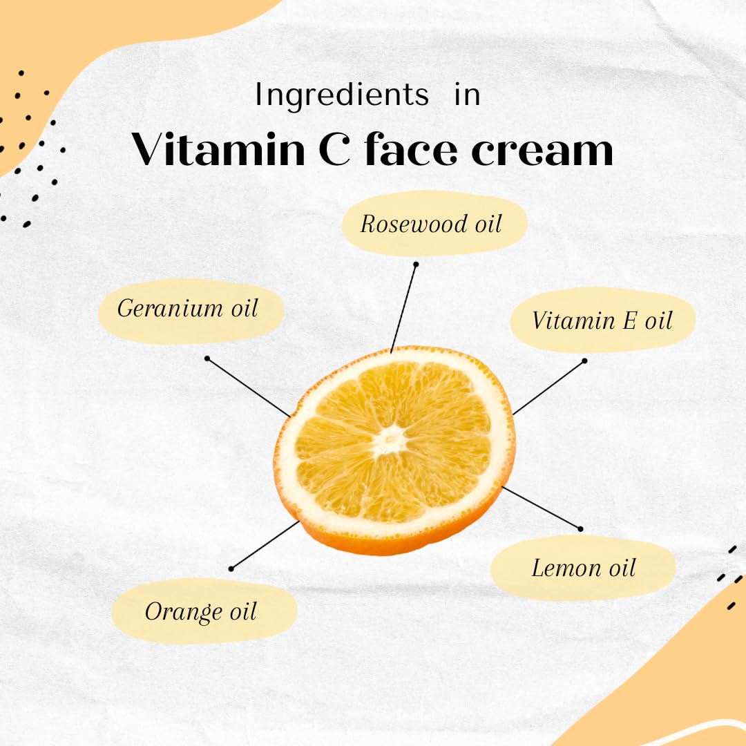 Vitamin C Face Cream for Brightening & Anti-Aging - Hydrating Day & Night Moisturizer for Glowing Skin - Perfect for Dry, Dull Skin & Dark Spot Treatment