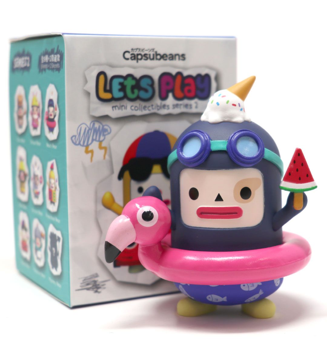 Capsubeans Series 2 Let's Play Display (8pcs) - Fun Collectible Toy Figures for Kids & Adults - Perfect for Display, Playtime, and Gift Giving