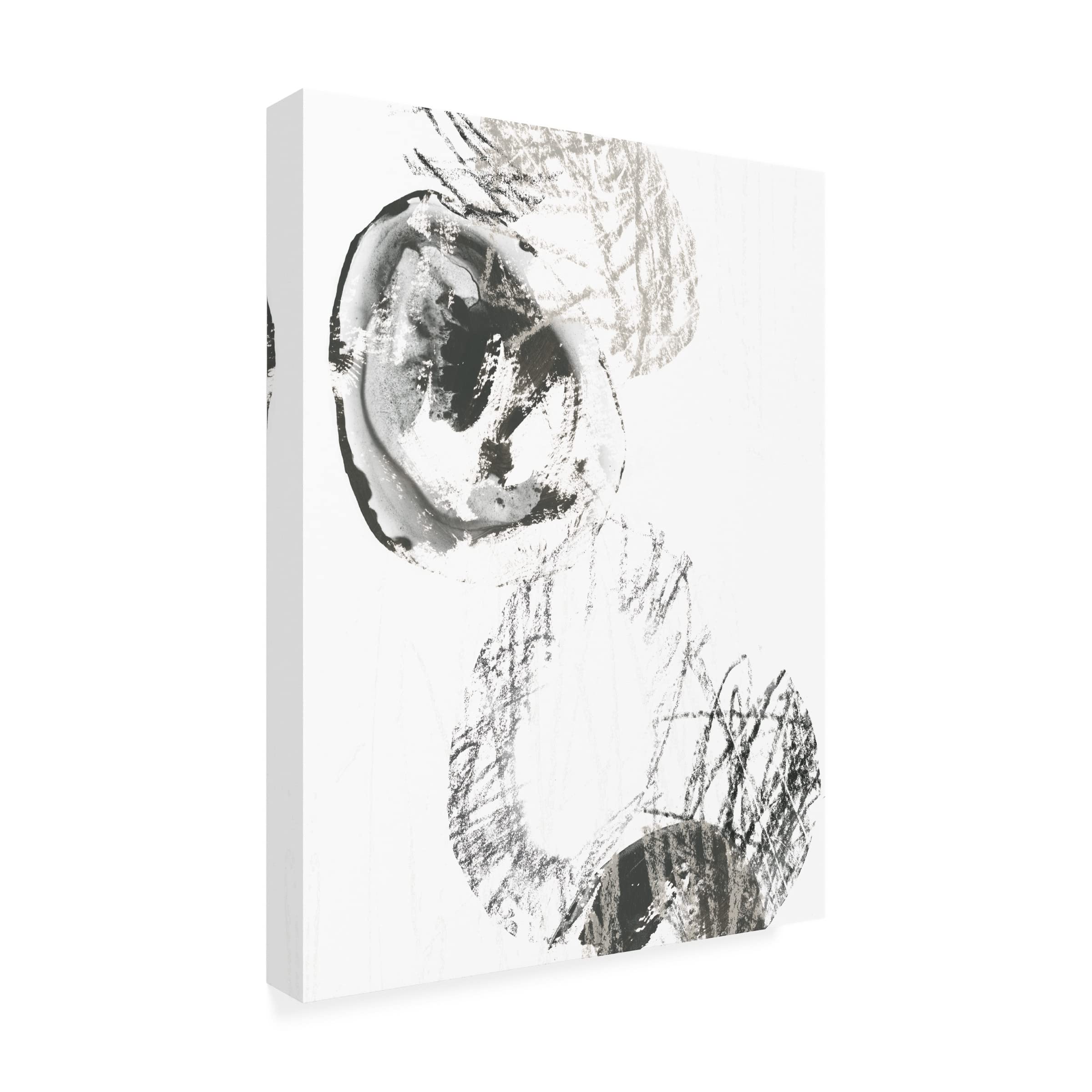 Trademark Fine Art 'Scribble Stones II' Canvas Wall Art Print by June Erica Vess - Modern Abstract Painting for Living Room, Bedroom & Office Decor