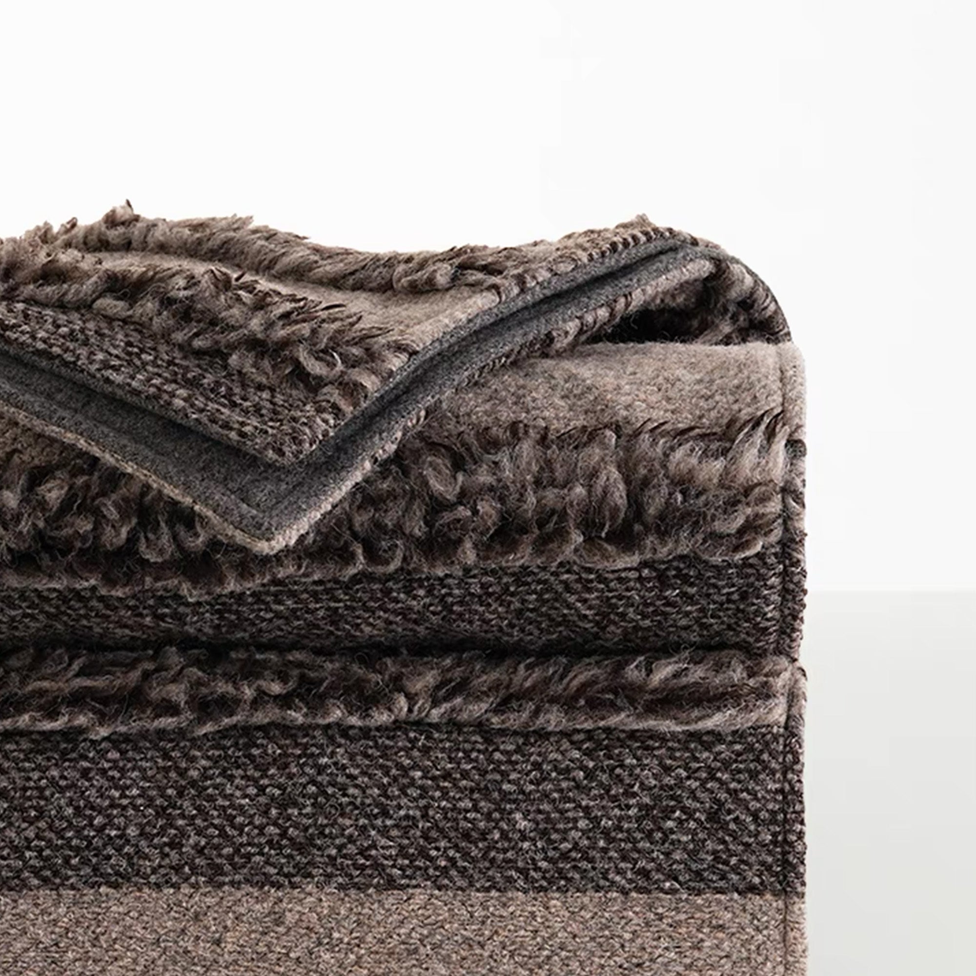 Bolos Textured Stripe Throw Blanket - Soft Cozy Knit Blanket for Couch, Bed & Sofa - Perfect for Winter Nights, Movie Time & Home Decor