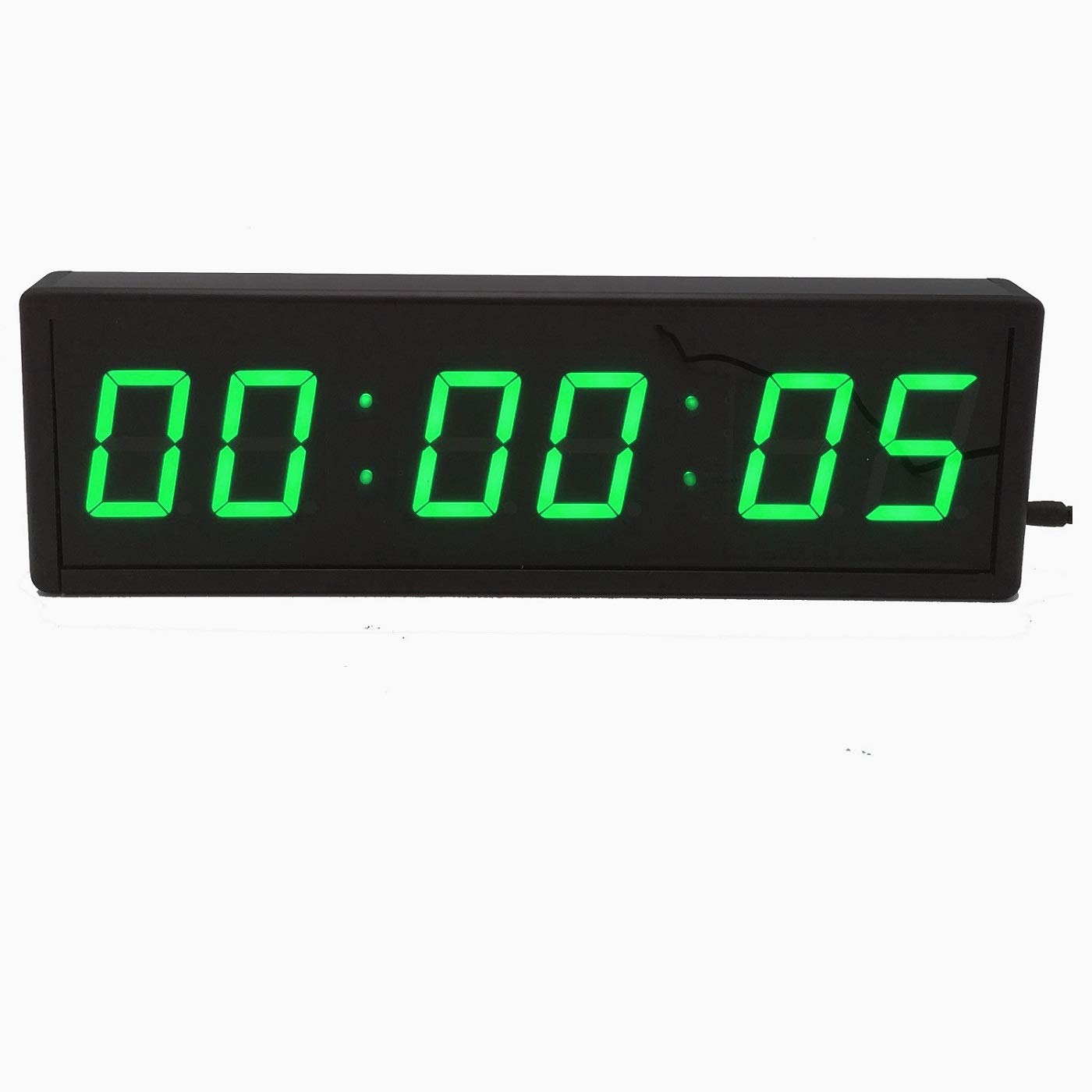 Green LED Digital Countdown Timer with Hours Minutes Seconds Display - Perfect for Kitchen, Classroom, Gym & Office Use