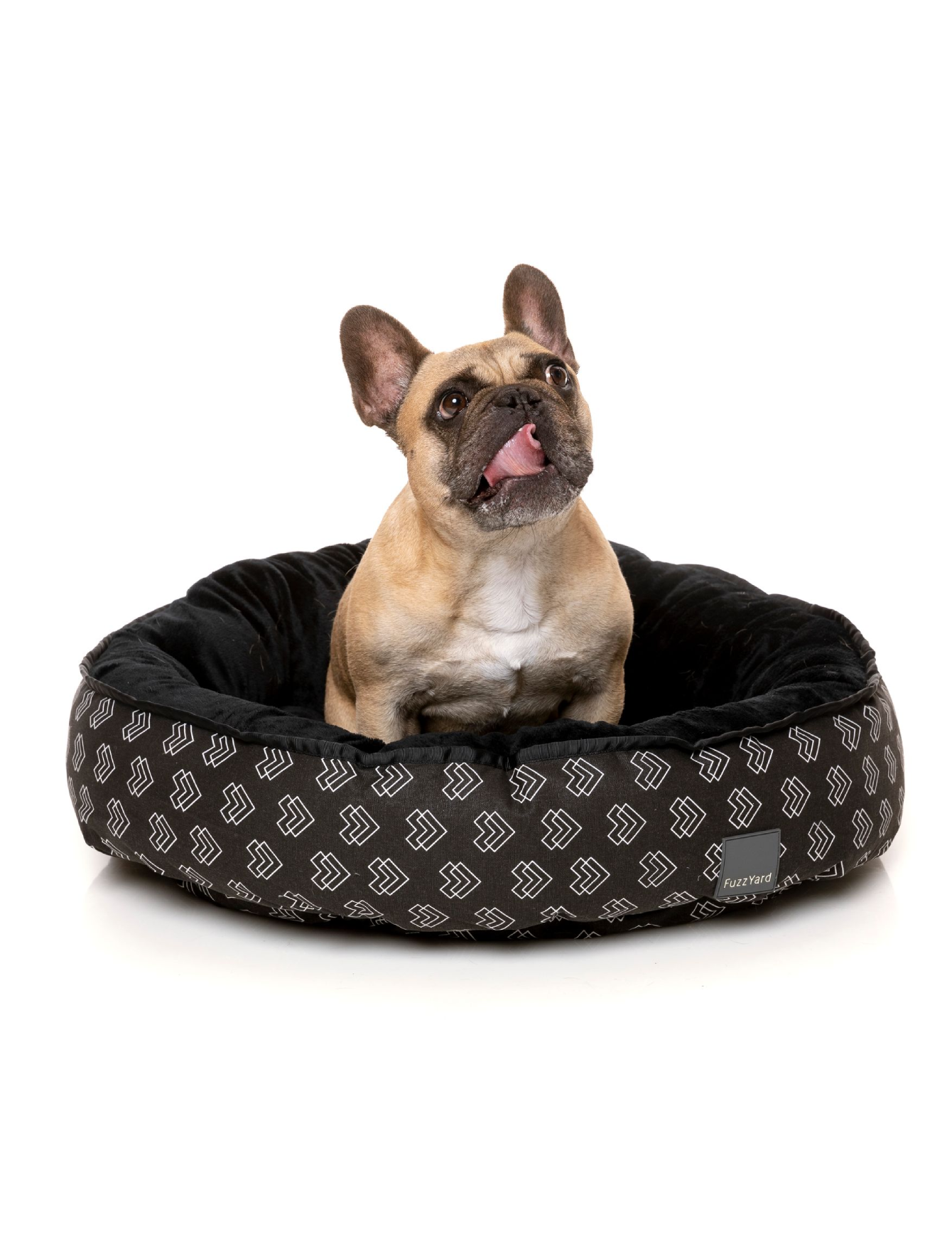 Fuzzy Reversible Dog & Cat Bed - Soft Plush Pet Bed for Small Medium Large Dogs & Cats - Nighthawk Design - Cozy Sleeping Mat for Pets - Perfect for Home, Crate & Travel Use