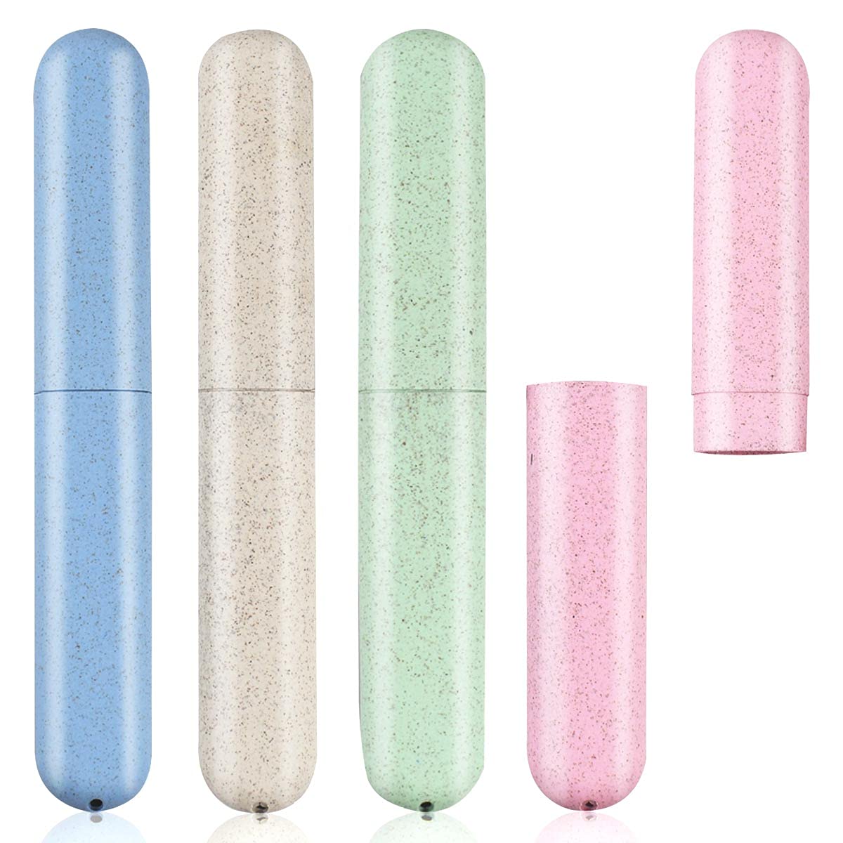 4 Pack Breathable Travel Toothbrush Holder Cases - Portable Toothbrush Cover for Camping, Business Trips, School & Home Use - Waterproof Toothbrush Storage Container for Hygiene On-The-Go