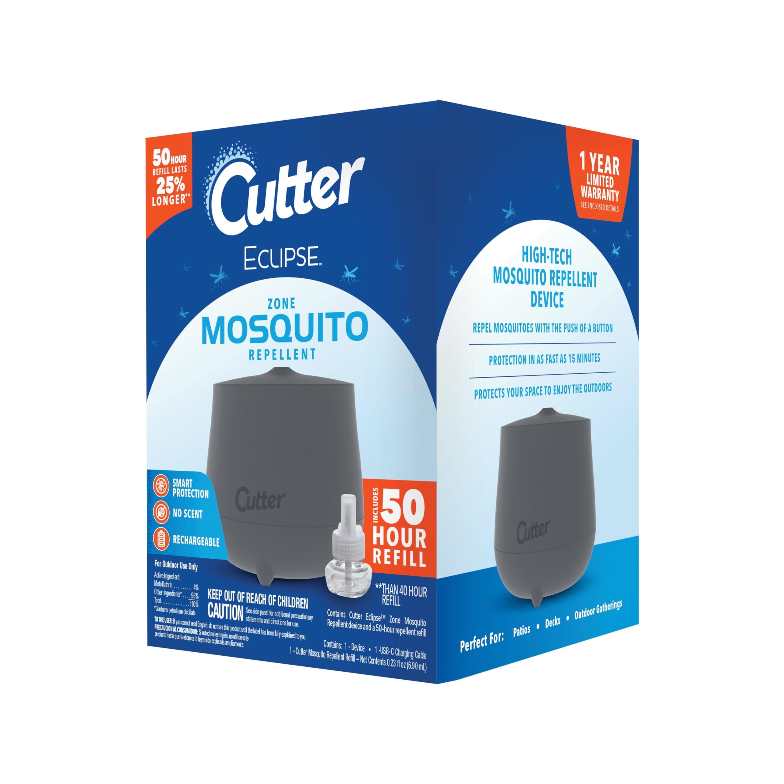 Eclipse Zone Mosquito Repellent Cutter - Outdoor Mosquito Repellent Device for Effective Bug Protection | Patio, Camping & Backyard Use