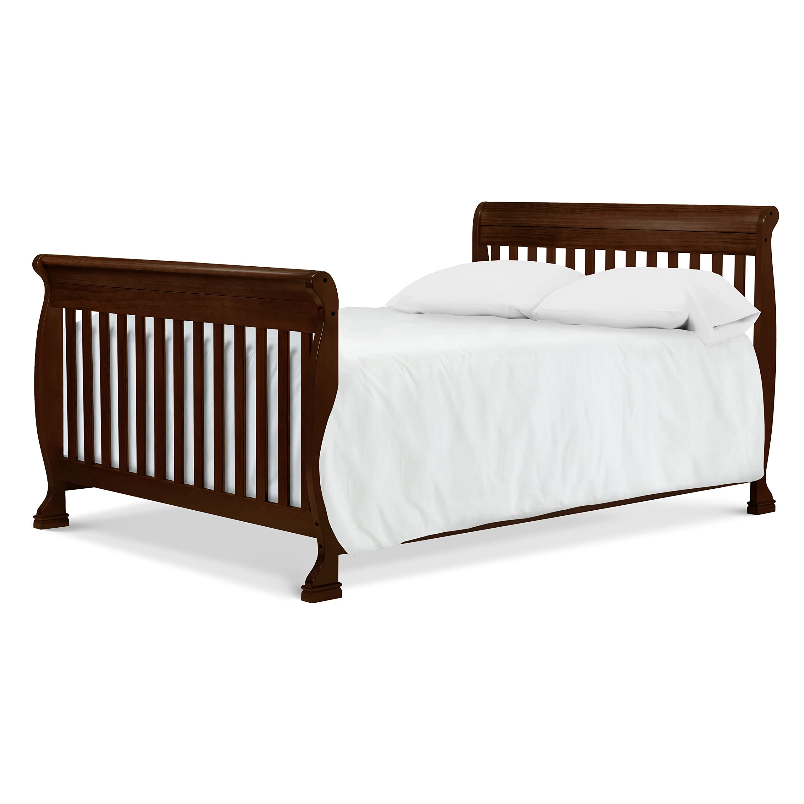 DaVinci Kalani 4-in-1 Convertible Crib - Toddler Bed & Full Bed - GREENGUARD Gold Certified - Safe Nursery for Baby