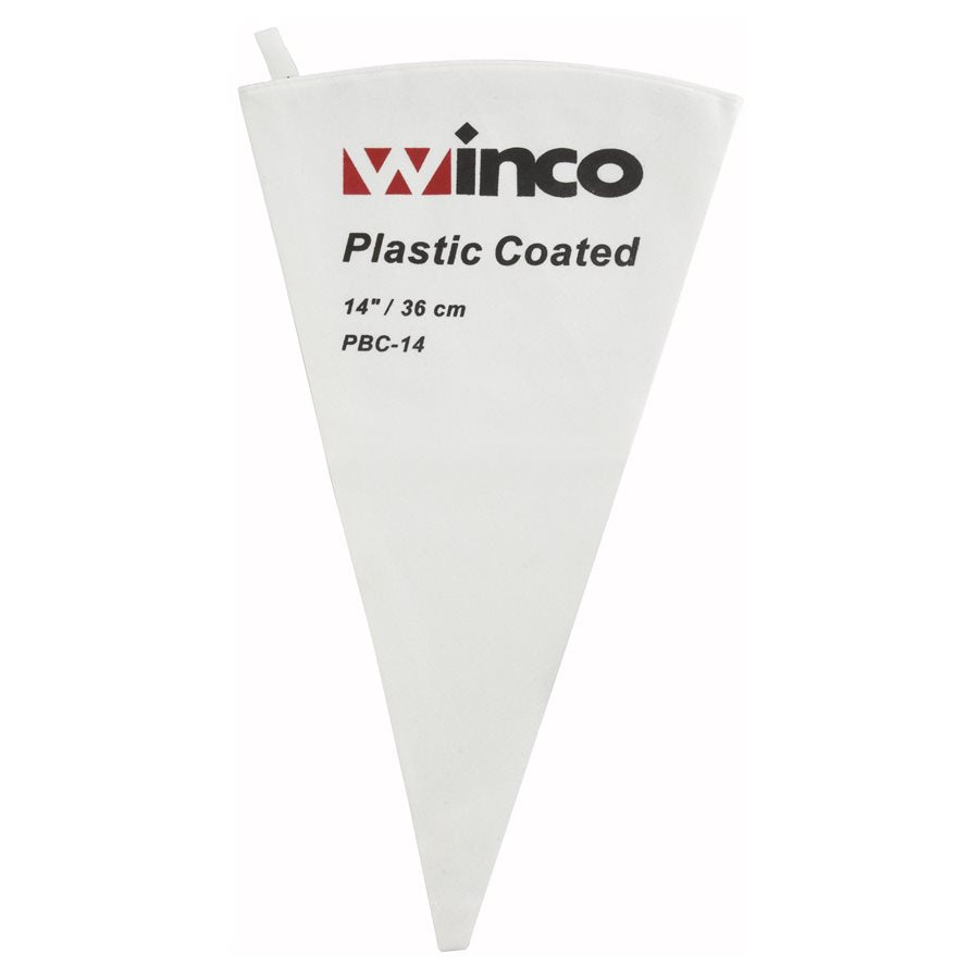Winco 14-Inch Professional Pastry Bags for Baking - Reusable Icing Decorating Kit with 5 Nozzle Tips - Perfect for Cakes, Cupcakes, Cookies & Dessert Decorating