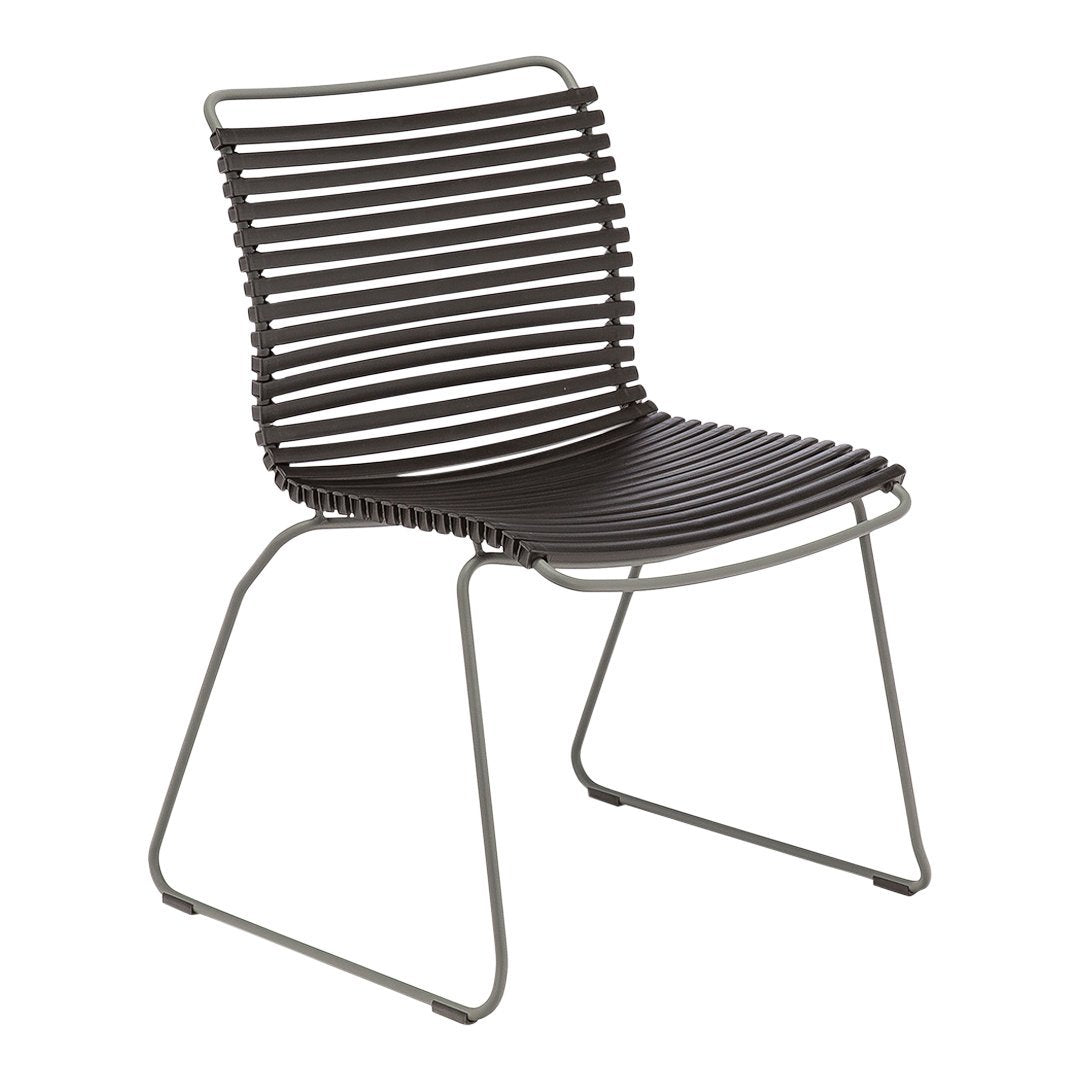 Click Outdoor Dining Chair - Waterproof & Foldable Patio Chairs for Backyard, Garden, Poolside - Comfortable Stackable Outdoor Furniture for Restaurant, Cafe, Balcony