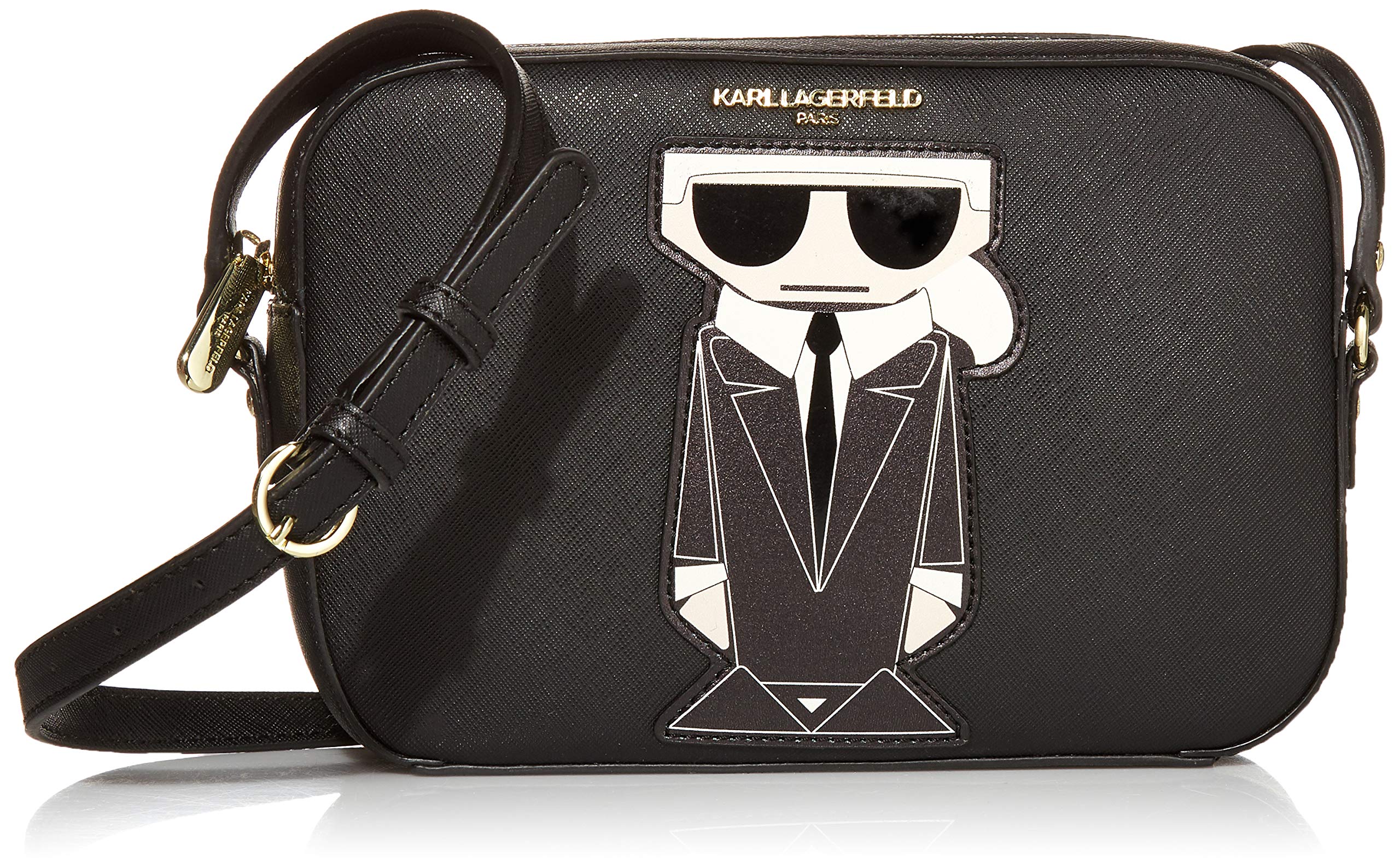 Karl Lagerfeld Paris Maybelle Camera Crossbody Bag - Stylish Leather Shoulder Purse for Women, Fashionable Everyday Use & Travel Accessories