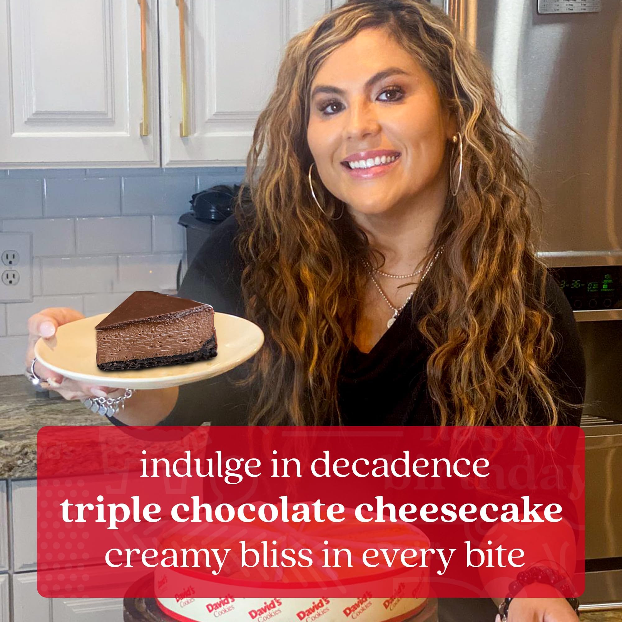 David's Cookies Triple Chocolate Cheesecake 10
