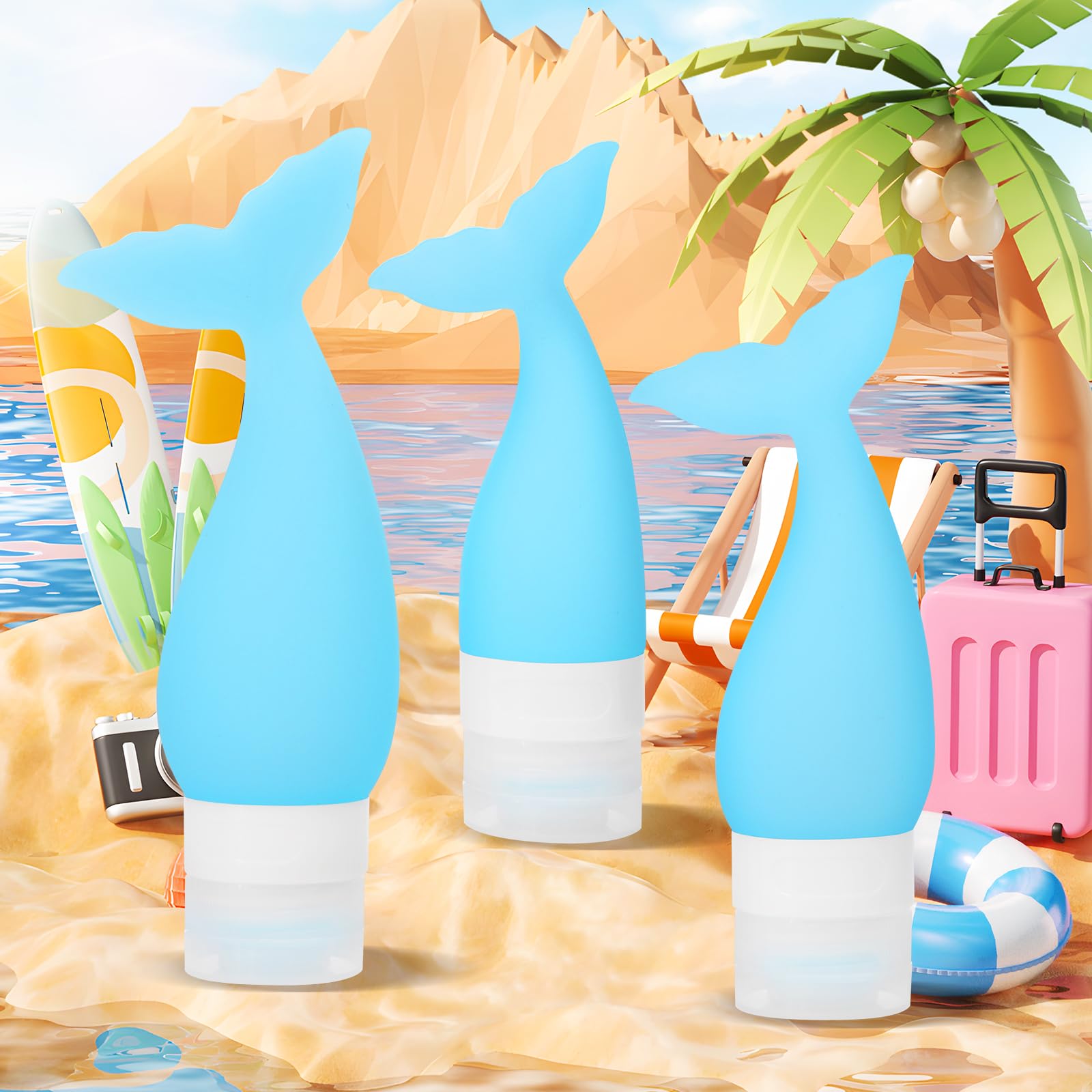 Toplive Leakproof Travel Bottles for Toiletries - TSA Approved Silicone Travel Size Containers Set - Perfect for Airplane Essentials, Women's Toiletry Kit & Vacation Packing Accessories