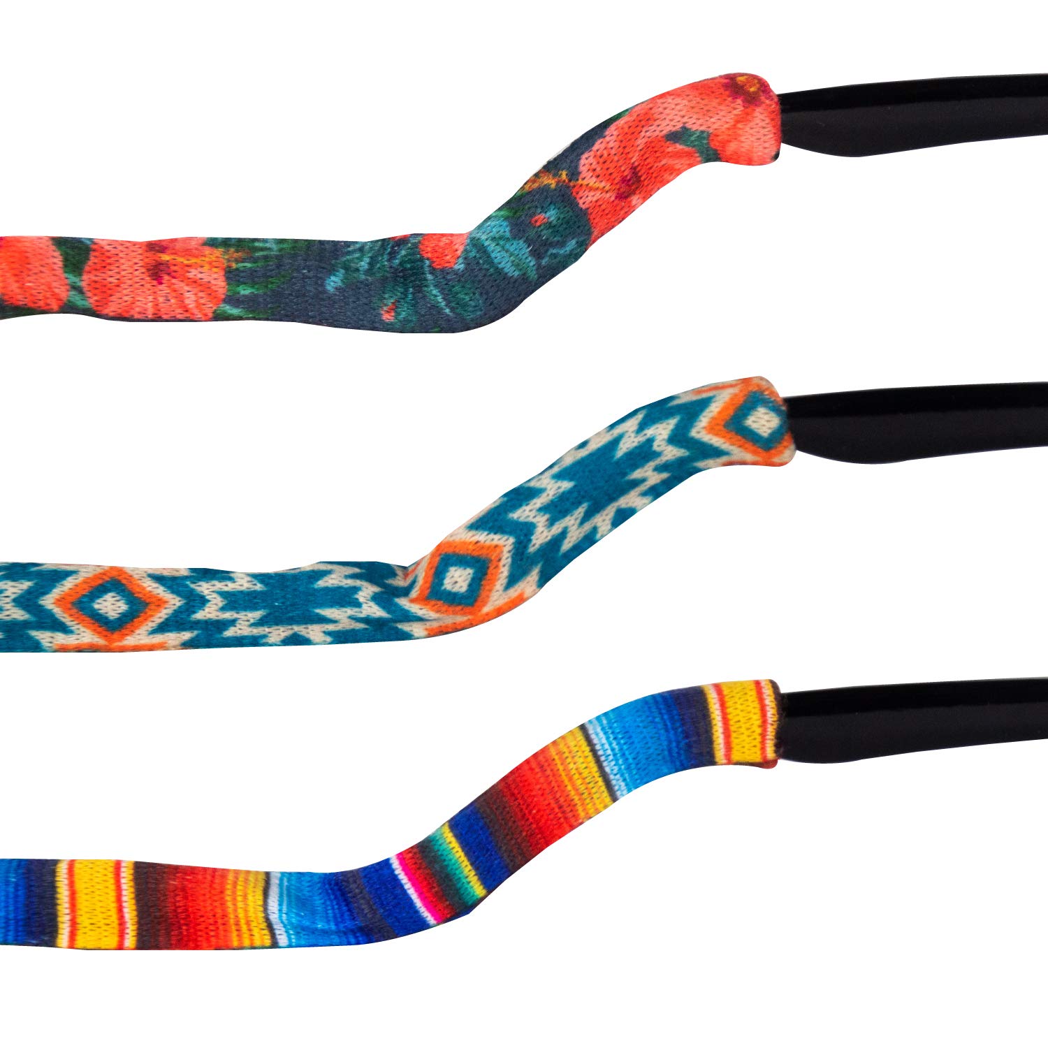 Ukes Kids Cotton Sunglass & Glasses Straps - 3 Pack (Glasses Not Included) | Secure & Comfortable Eyewear Holder for Active Children | Perfect for Sports, School & Outdoor Play