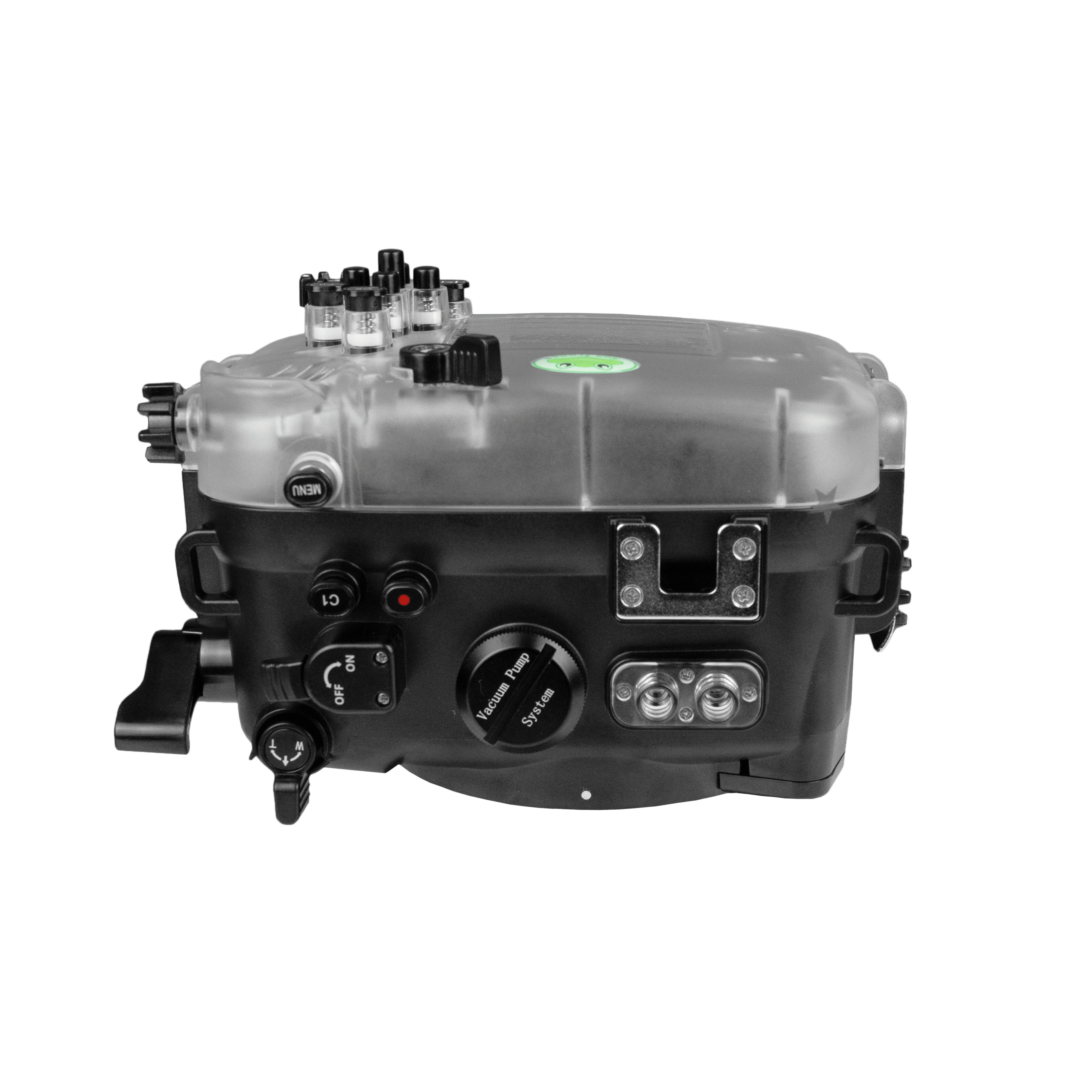 Sea Frogs 40M/130FT Waterproof Housing for Sony ZV-E1 with 4 Glass Flat Port - Compatible with Sony FE PZ 16-35mm f/4 G Lens - Perfect for Underwater Photography, Snorkeling & Scuba Diving