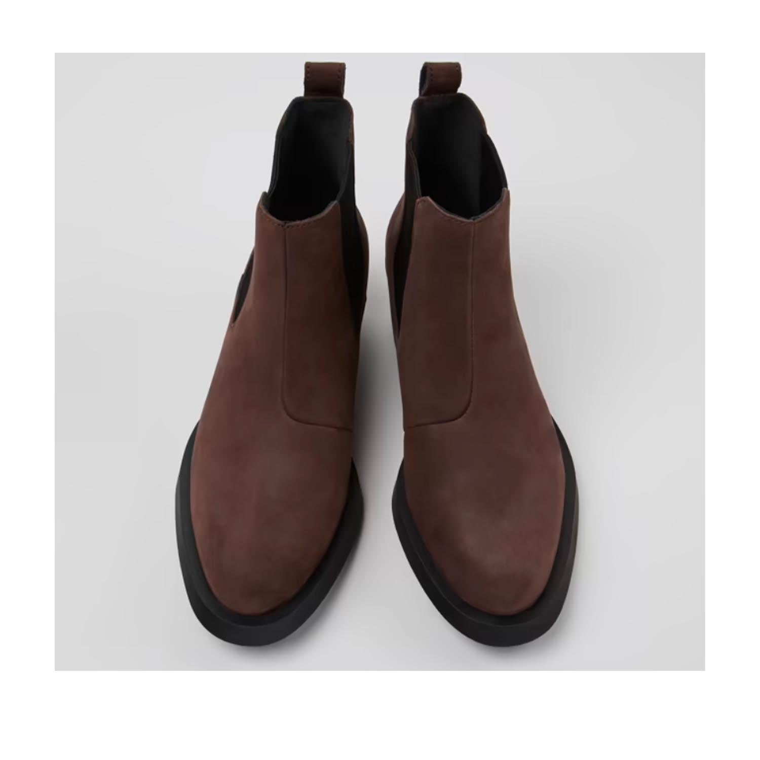 Camper Women's Bonnie Leather Loafers in Brown | Comfortable Slip-On Shoes for Casual Wear & Office Outfits | Perfect for Walking, Travel & Everyday Use