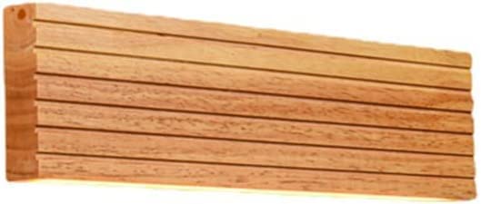 JUJUCAT LED Modern Wood Up Down Wall Lamp - 32cm Warm White Indoor Lighting for Bedroom, Living Room, Corridor & Stairway - Perfect for Bedside Night Light and Hallway Illumination
