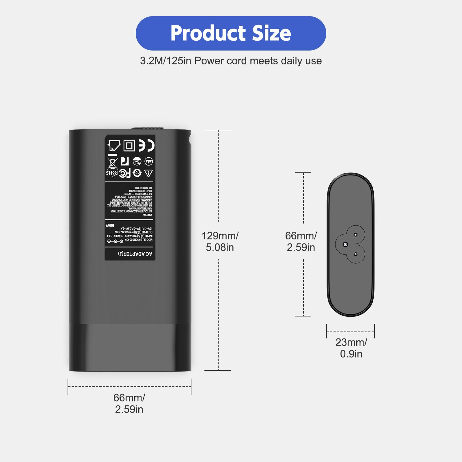 100W USB C Fast Charger for Laptop & Tablet - Compatible with Dell Latitude/XPS, Lenovo ThinkPad, HP Spectre X360, Asus Chromebook, MacBook Pro/Air, iPad Pro - Universal AC Power Adapter for Home, Office & Travel Use