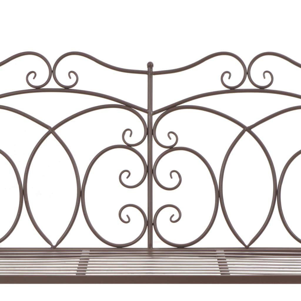 Antique Brown Iron Garden Bench 40.9