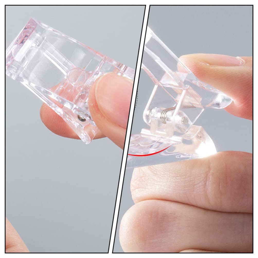 EXCLUZO Nail Tips Clips for Quick Nail Building - Flat & Coffin False Nail Tips for Gel Manicure, Nail Extensions & Salon DIY - Perfect for Nail Art Design, Home Manicures & Professional Salon Use