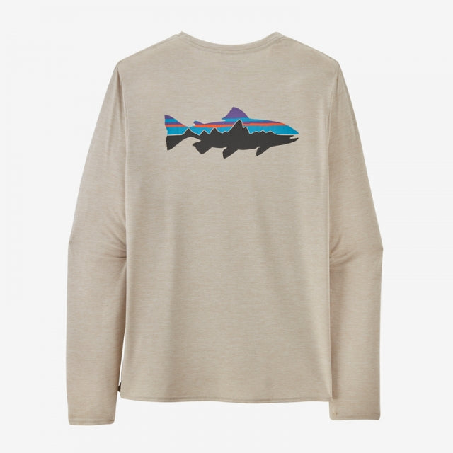 Men's Long Sleeve Capilene Cool Daily Graphic T-Shirt - Moisture Wicking & Breathable for Hiking, Running & Outdoor Activities