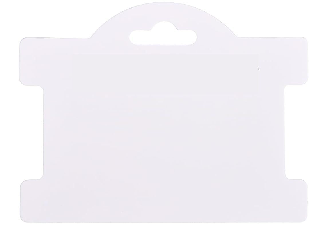 Zenomia 50-Piece White Jewelry Display Cards for Necklaces & Bracelets - 7 x 9.7 cm Elegant Showcase Cards for Retail Stores, Boutiques & Jewelry Exhibitions