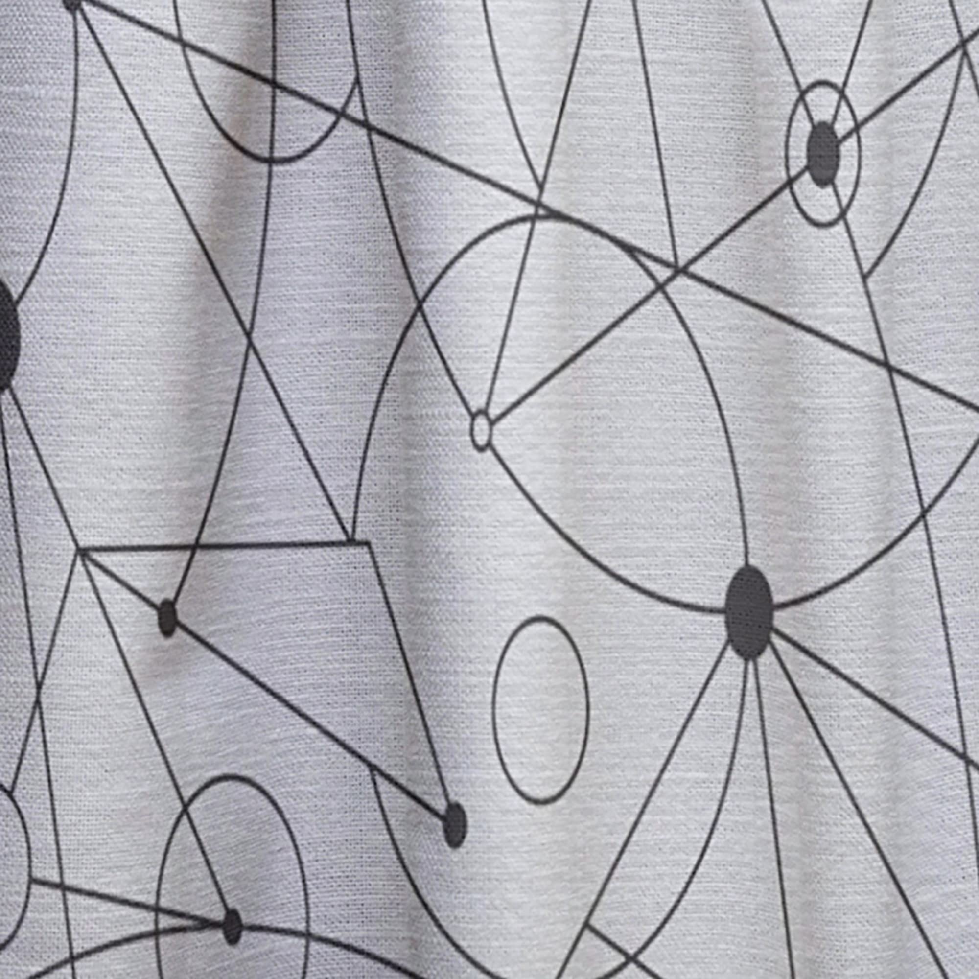 DesignQ Retro Geometric Grid III Thermal Insulated Curtains - Single Panel 52x84 - Blackout Window Drapes for Bedroom & Living Room - Perfect for Home Decor, Privacy & Energy Efficiency