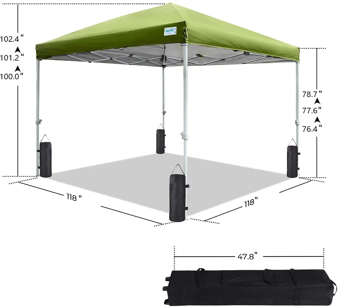 10' x 10' Pop Up Canopy Tent with Sidewalls & Netting - Instant Shelter for Outdoor Events, Beach, Camping, and Backyard Parties