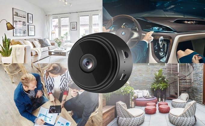 Mini Spy Camera Wireless Hidden with Audio - 5PC Magnetic Mini Security Camera for Outdoor & Indoor Surveillance, No WiFi Needed (Black) - Perfect for Home Security, Office Monitoring, and Covert Recording