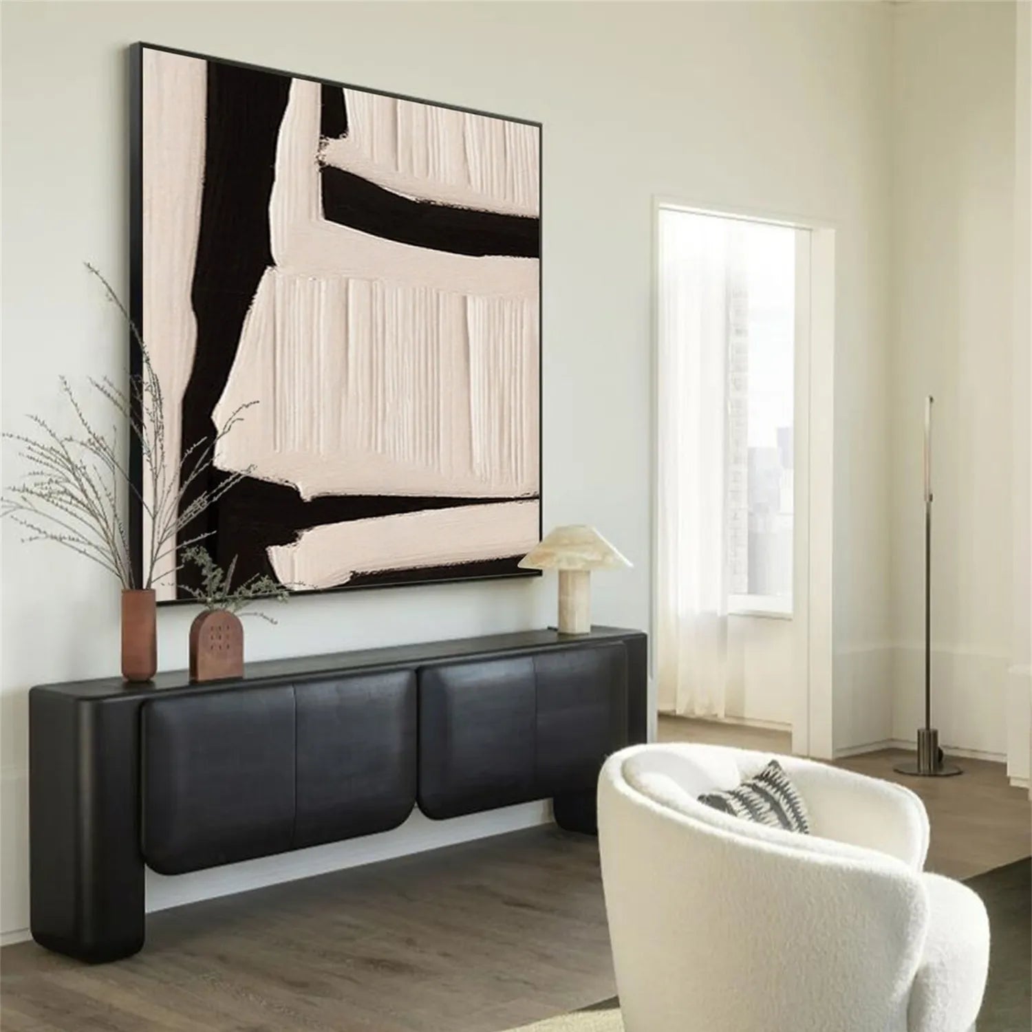 Abstract Tranquility Art Painting #WS165 - Modern Wall Decor for Living Room, Bedroom & Office - Handmade Canvas Artwork for Home & Office Decor