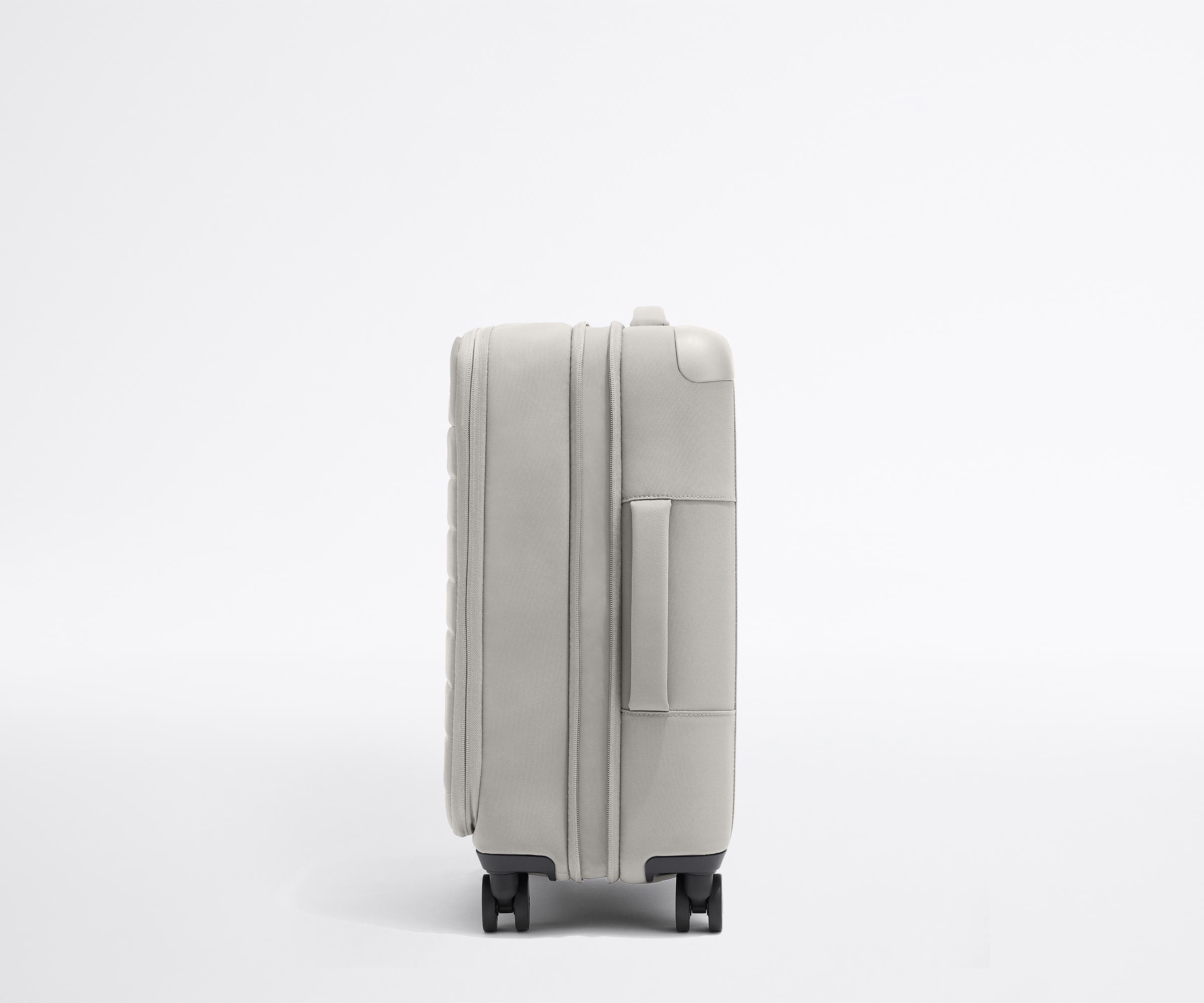 Softside Carry On Luggage in Cloud Gray - Lightweight & Durable Travel Suitcase for Airplane Cabin & Weekend Trips