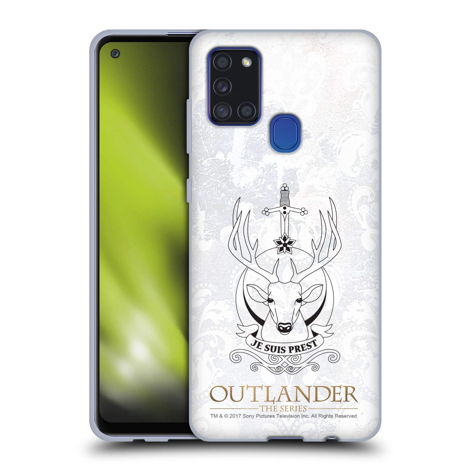 Head Case Designs Officially Licensed Outlander Je Suis Prest Seals & Icons Soft Gel Case for Samsung Galaxy A21s (2020) - Durable Protection for Everyday Use & Travel