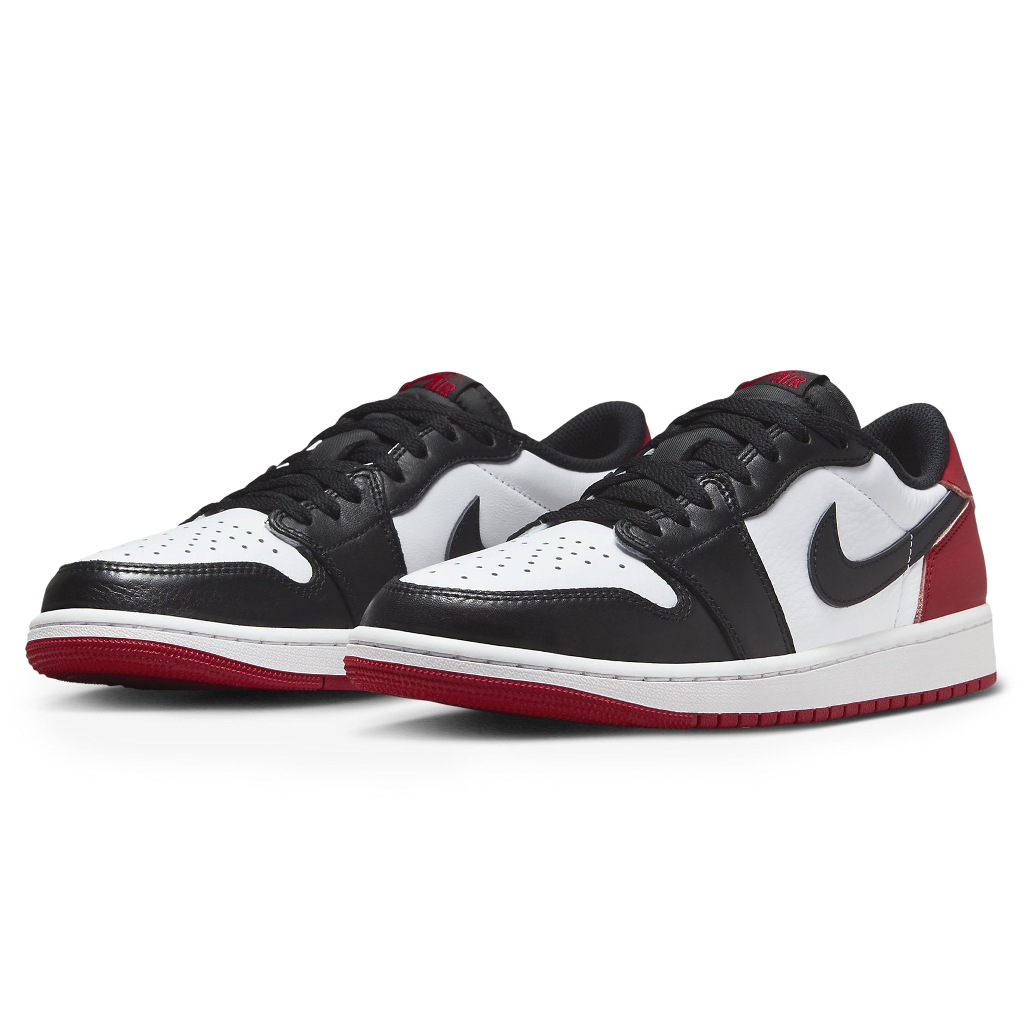 Air Jordan 1 Low Black Toe Sneakers - Men's Basketball Shoes for Casual Wear & Street Style | Perfect for Sports, Gym, and Everyday Fashion