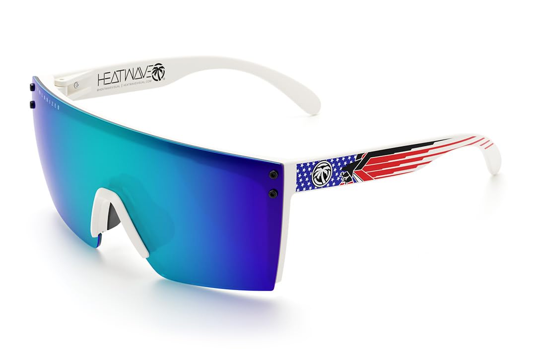 Heat Wave Visual Laser Face Custom Sunglasses - Polarized UV Protection for Men & Women - Perfect for Outdoor Sports, Beach, and Driving
