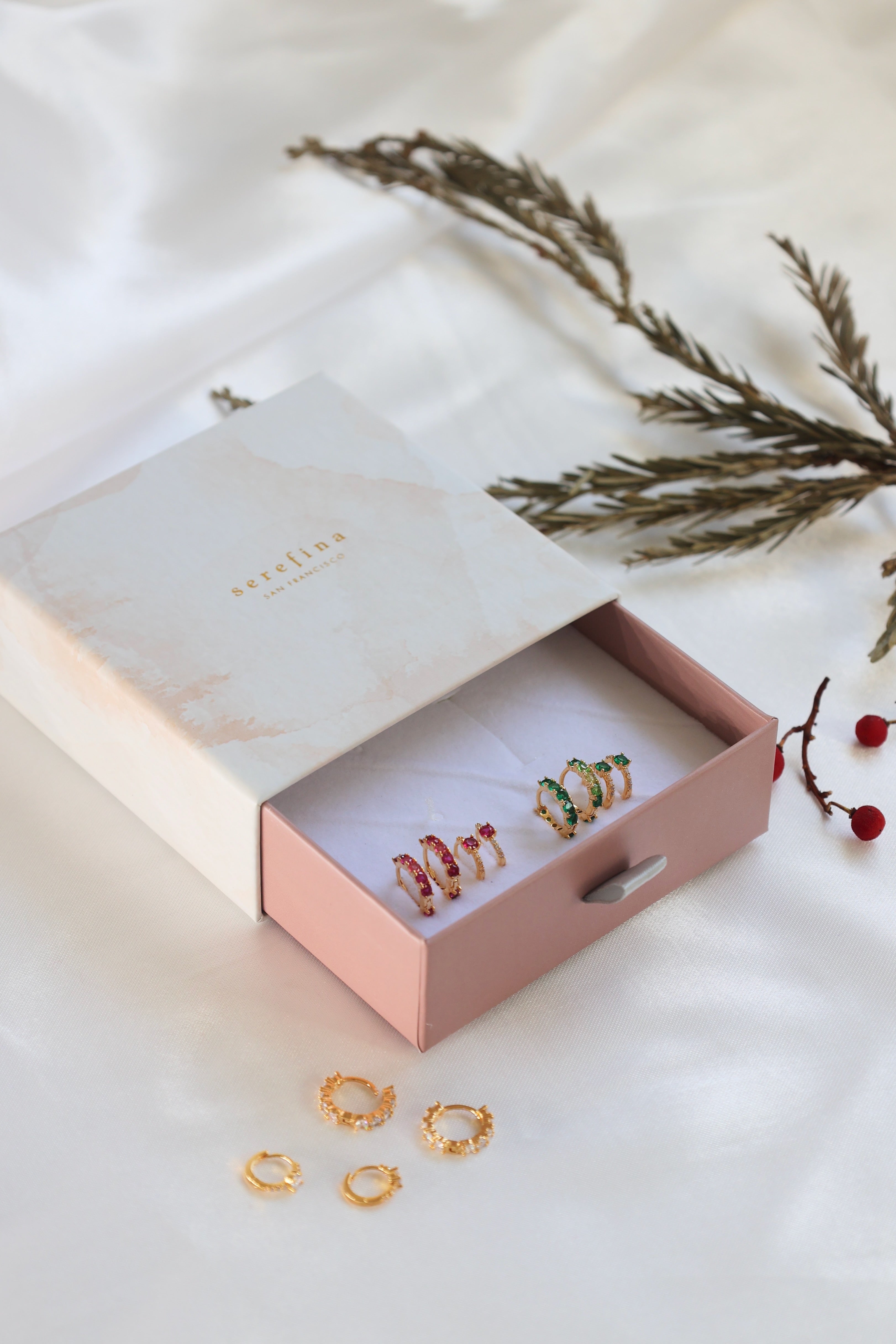 Gemstone Huggie Hoop Earrings Set - Dainty & Elegant Jewelry for Women - Perfect for Everyday Wear, Parties & Gifts