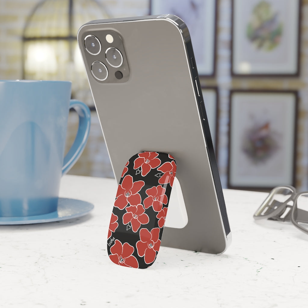 Vintage Puakenikeni Flower Retro Phone Grip - Non-Slip Phone Holder for iPhone, Samsung & Smartphones - Perfect for Selfies, Gaming & Daily Use
