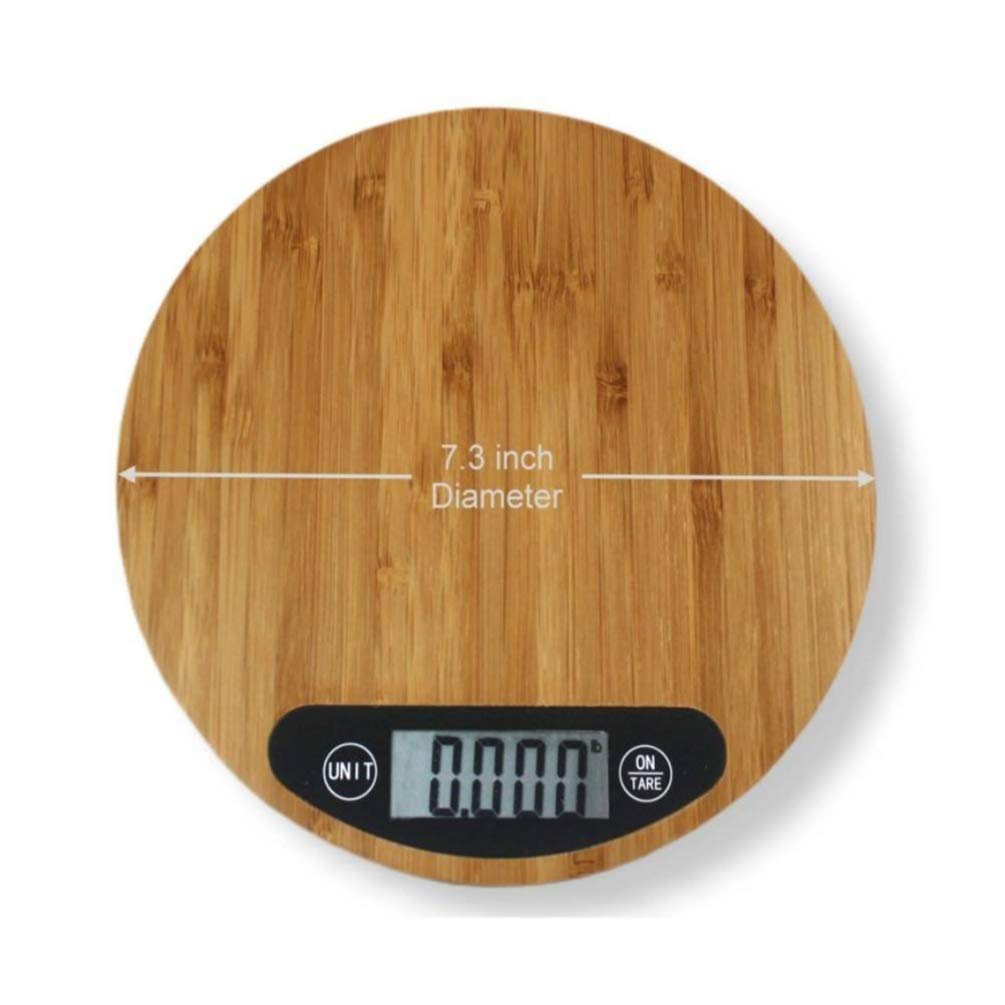 Bamboo Digital Kitchen Scale - Portable Food & Coffee Scale for Baking, Cooking, Travel | Battery-Free