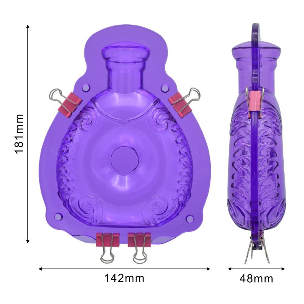 3D Chocolate Molds for High Heel Shoes - Large Thick-Soled Stiletto Perfume Bottle Candy Molds with Clips | Perfect for Wedding Cake Decorations, Birthday Party Desserts & Baking Pastry Tools (DIY Candy Making, Cupcake Toppers, Edible Shoe Decor)