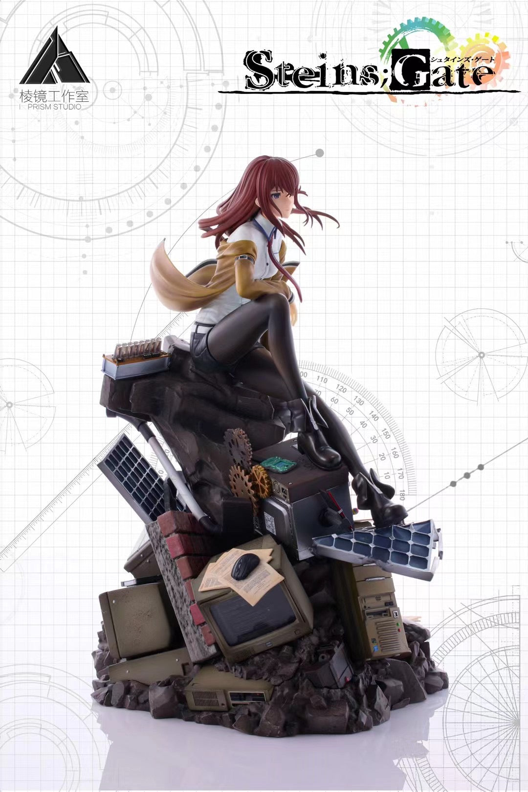 Prism Studio Steins Gate Makise Kurisu Figure | Official Anime Collectible for Fans | Perfect for Display in Home, Office, or Gaming Room