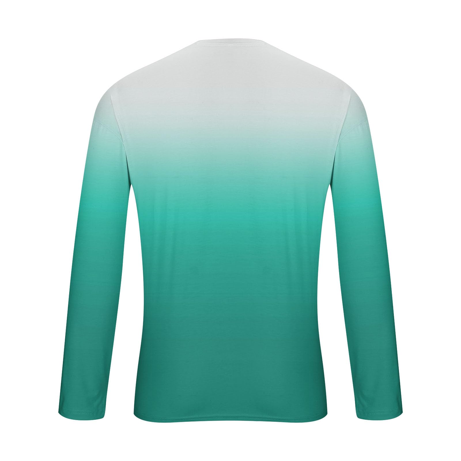 Men's Gradient Long Sleeve Hawaiian Graphic T-Shirts - Stylish Novelty Fall Tops 2024 for Casual Wear & Beach Outings