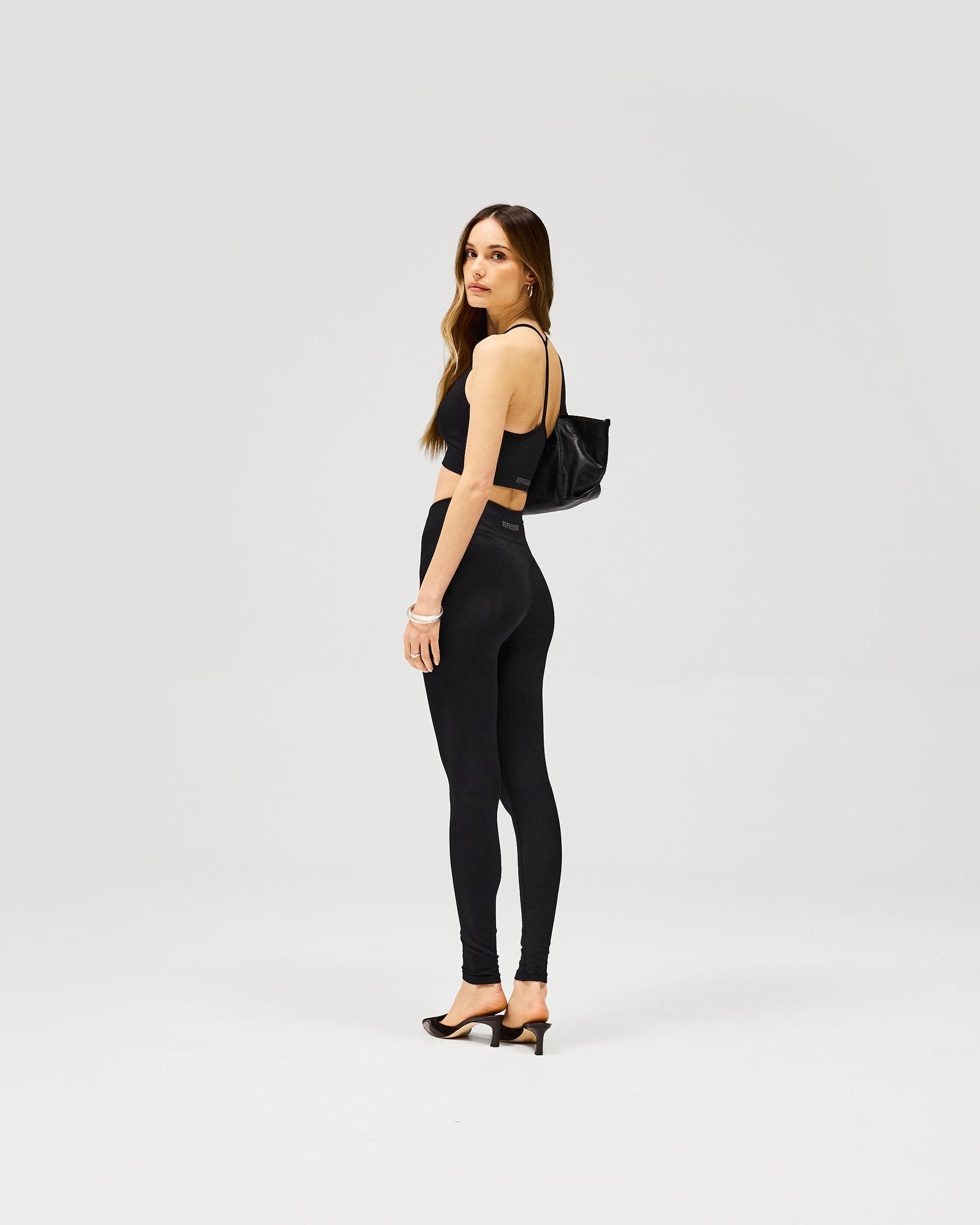 Owners Club Contour Seamless Leggings - Jet Black | High Waist Yoga Pants for Women | Perfect for Workouts, Running & Lounge Wear