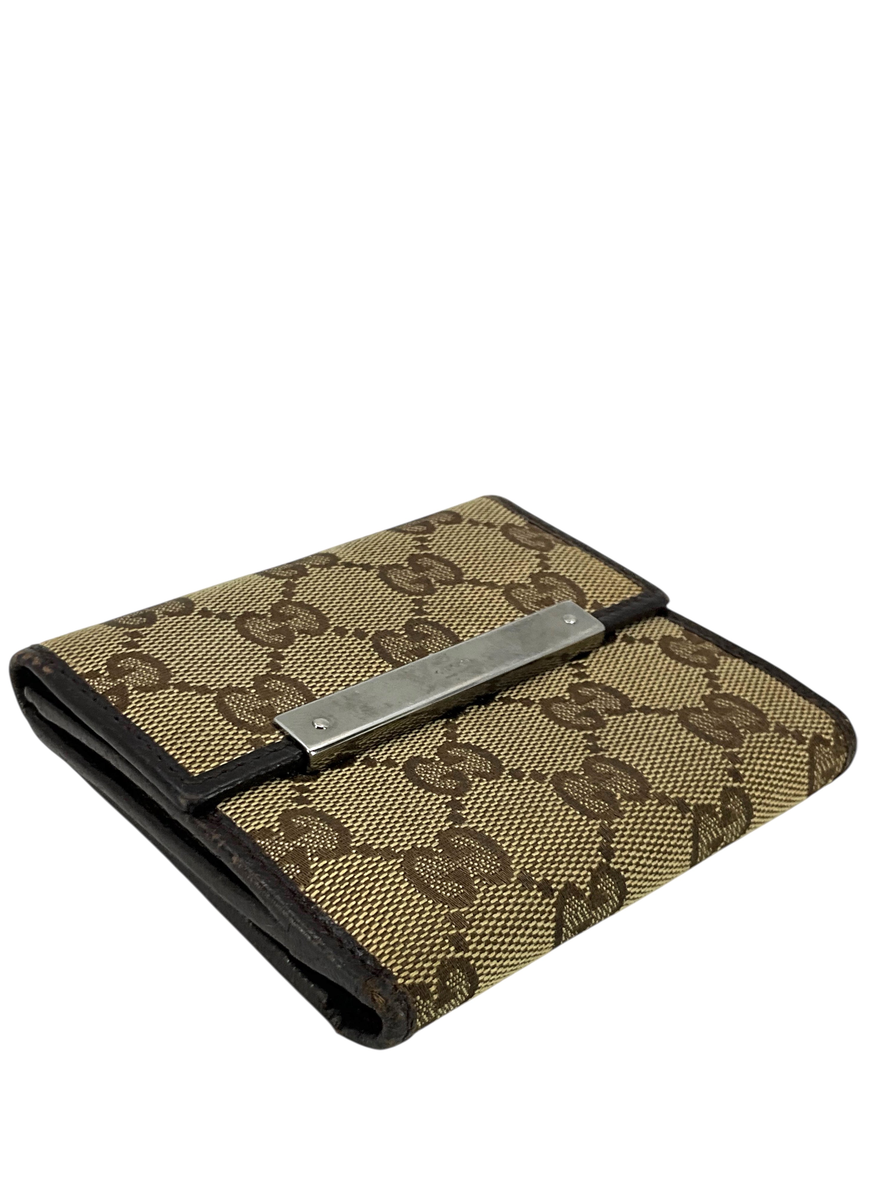 GUCCI GG Monogram Canvas Snap Wallet for Women & Men - Luxury Designer Bifold Wallet with Card Slots & Snap Closure - Perfect for Everyday Use, Travel & Gifting