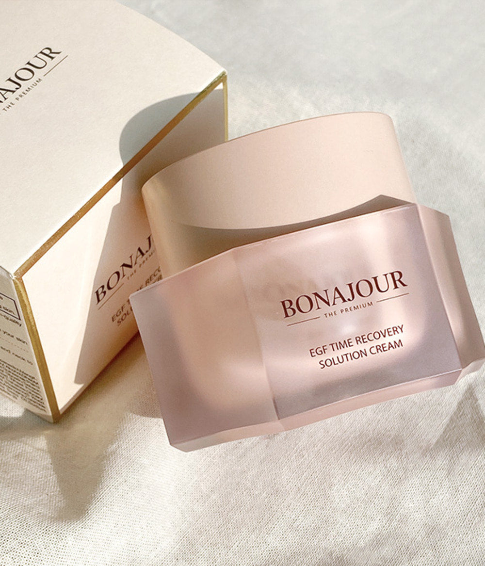 Bonajour EGF Anti-Aging Face Cream 50ml - Korean Skincare for Wrinkles & Fine Lines - Perfect for Night Routine & Mature Skin Care
