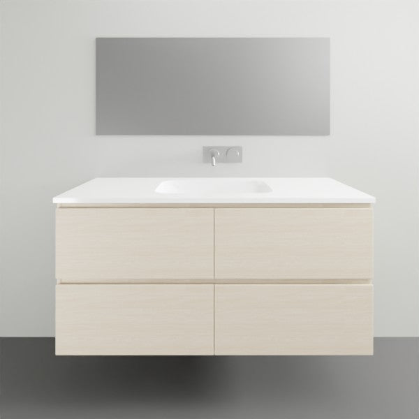 ADP Glacier Lite All Drawer Twin Vanity with Solid Surface Top - Modern Bathroom Vanity Set with Storage Drawers for Master Bath & Guest Room Remodel