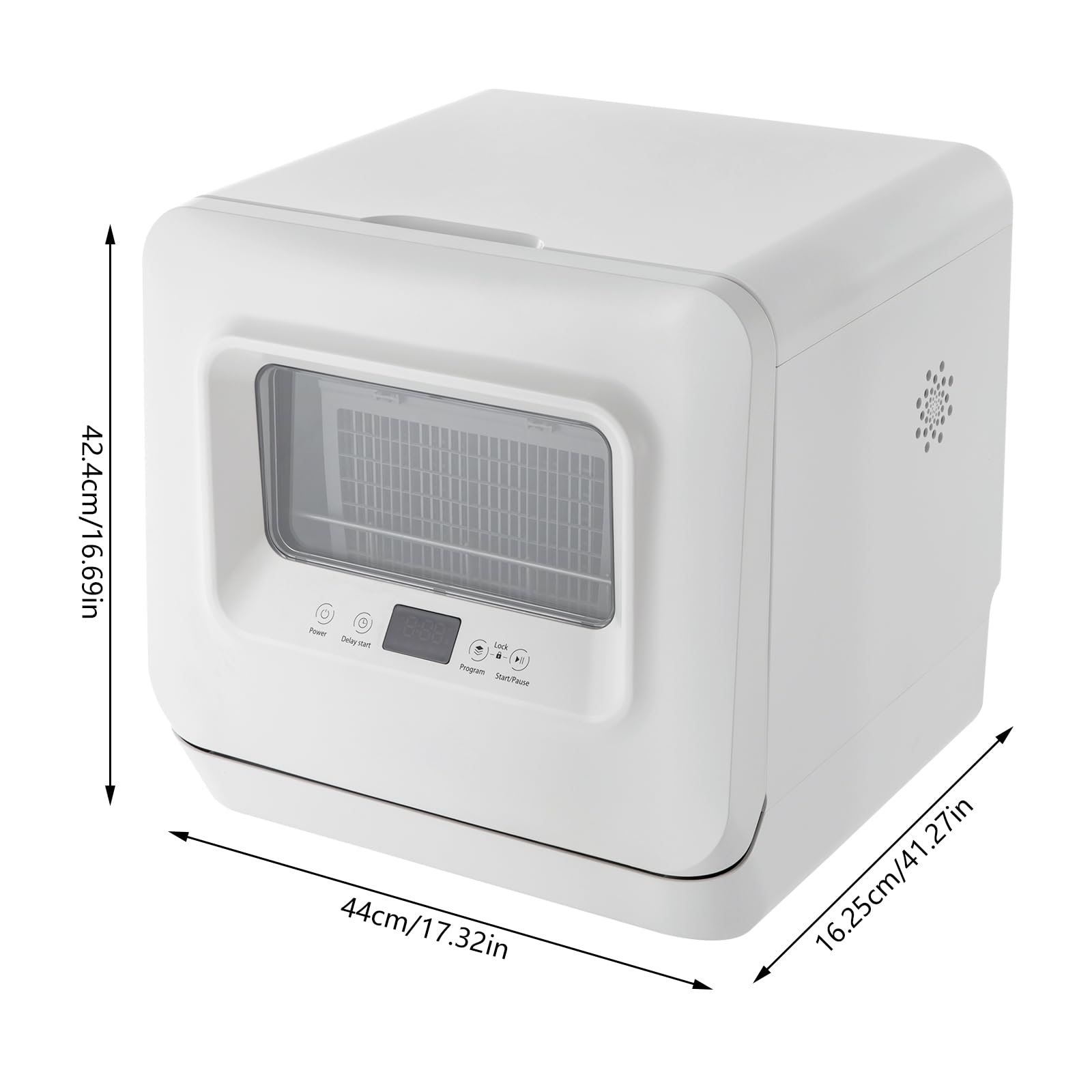Comfee 120V Portable Countertop Dishwasher - 360° Auto Spray, 785W Air-Cooled Drying, 3-in-1 Mini Washing Machine for Small Kitchens, Apartments, RVs & Camping