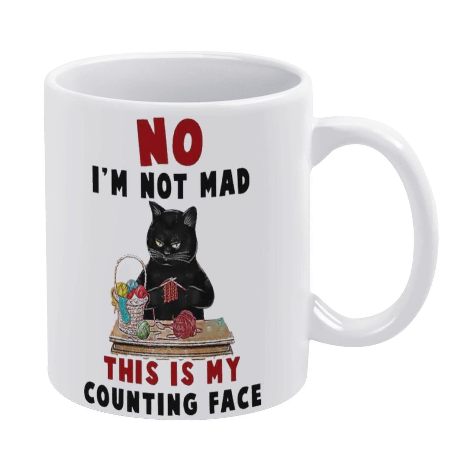 Funny Counting Face Coffee Mug - 11oz Ceramic Cup for Pet Lovers | Perfect for Tea & Coffee Breaks