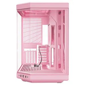 HYTE Y70 Tempered Glass Mid Tower PC Case - White & Pink (Strawberry Milk Color) - Premium Gaming Computer Case with Panoramic View, RGB Lighting & Excellent Airflow for Streamers and Content Creators