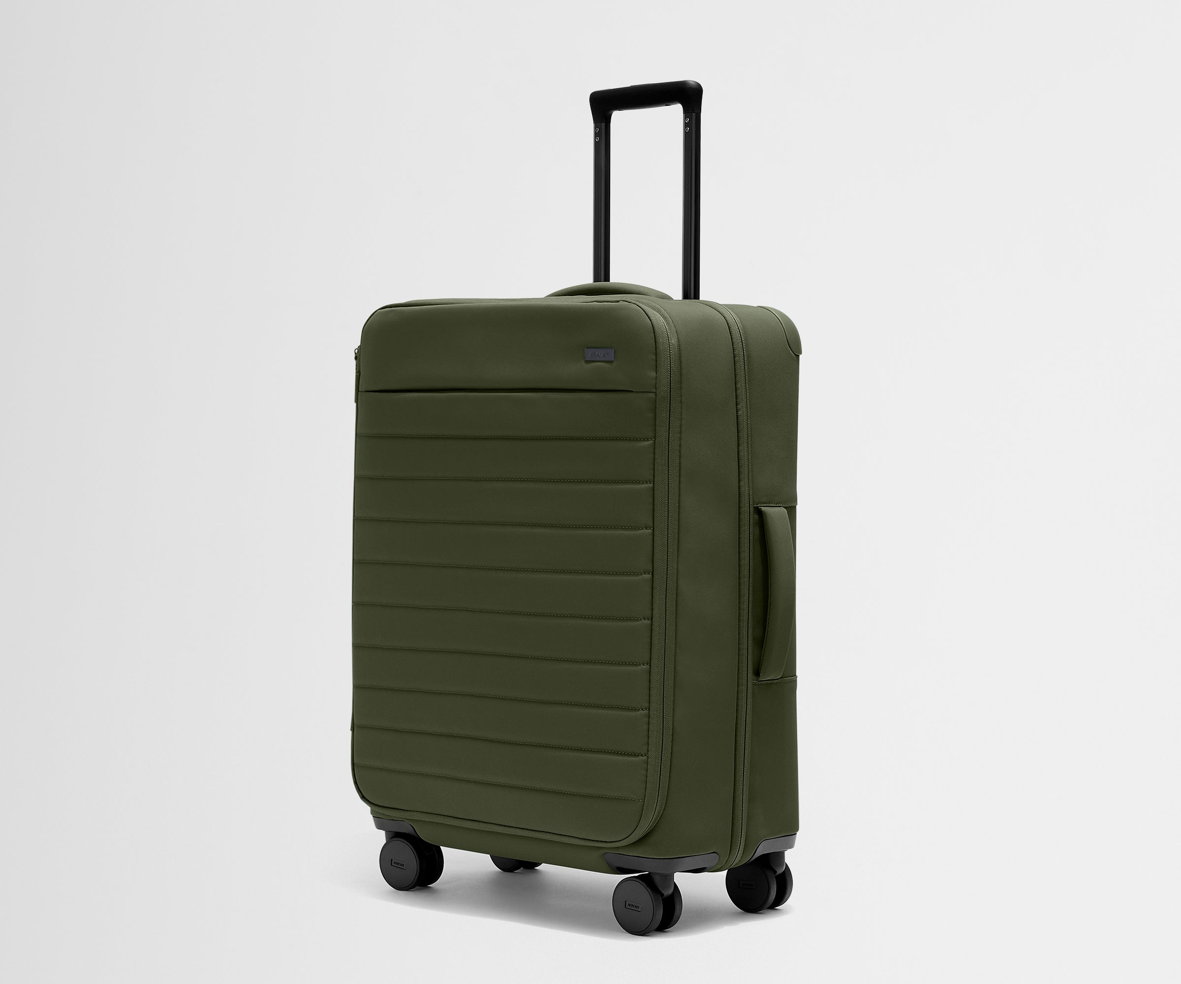 Premium Softside Medium Luggage in Olive Green - Lightweight & Durable Carry-On for Travel, Business Trips & Weekend Getaways